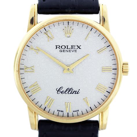 rolex cellini de luxe yellow gold 18kt|Rolex cellini gold for sale.